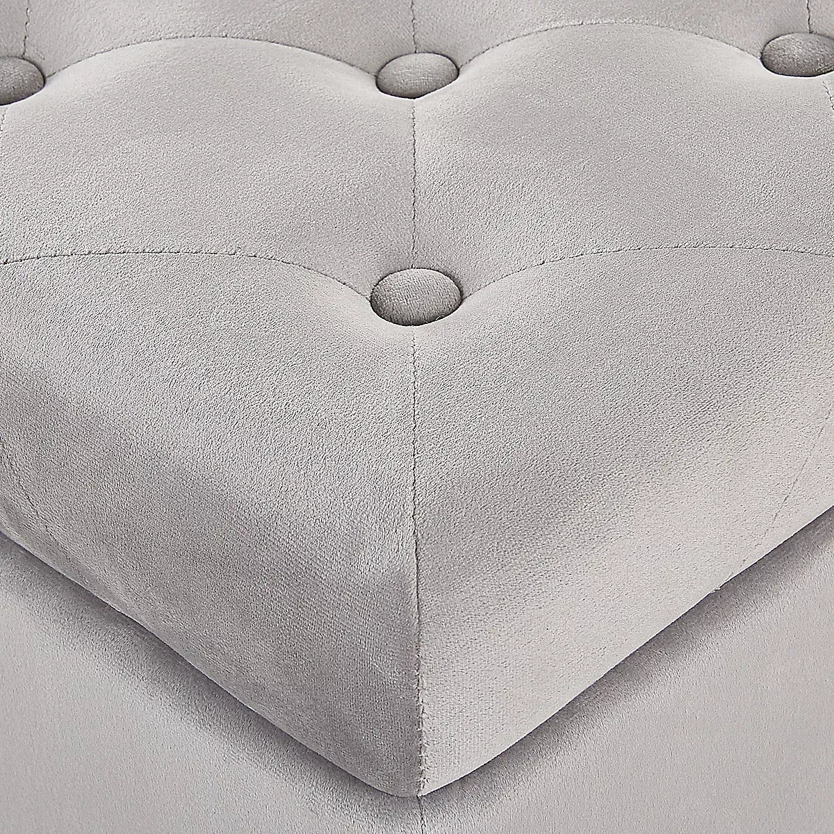 Loretto Velvet Storage Pouffe for Glamorous Living Rooms-Furniture Kingdom